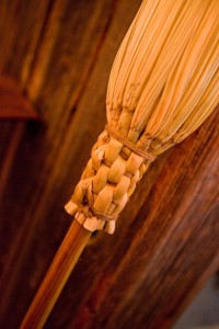  One of many handmade Shaker brooms found in the upstairs broom closet, made in the Northwest.